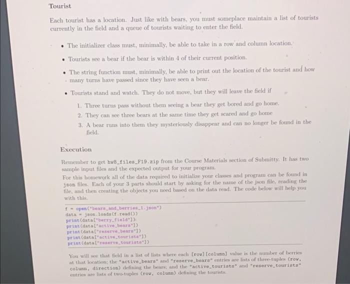 Solved CSCI 1100 Computer Science 1 Homework 8 Bears, | Chegg.com