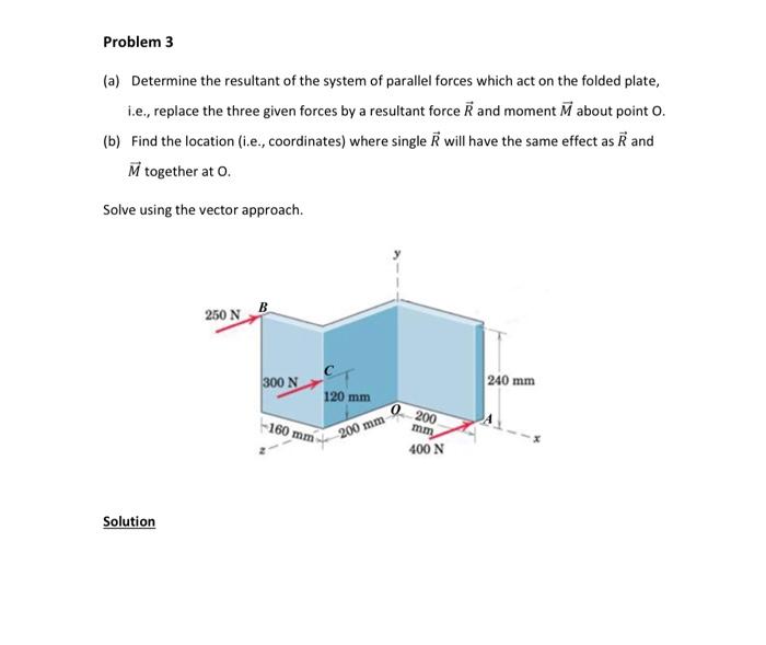 Solved Problem 3 (a) Determine the resultant of the system | Chegg.com