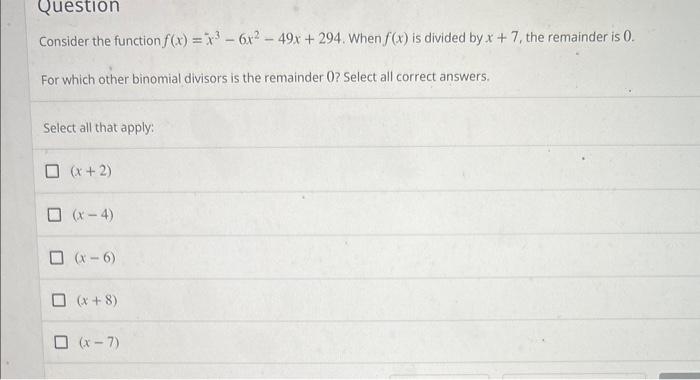 f x )= 6x 2 3x 49