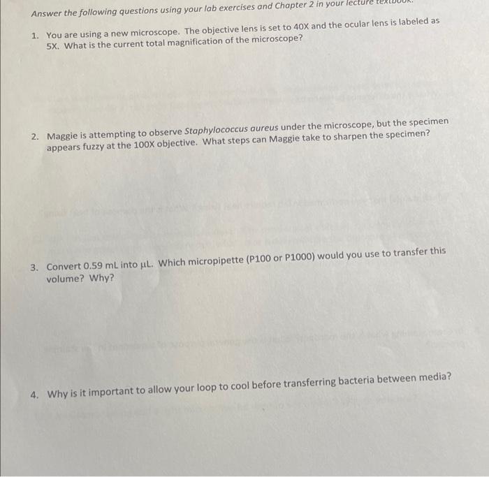 Solved Answer the following questions using your lab | Chegg.com