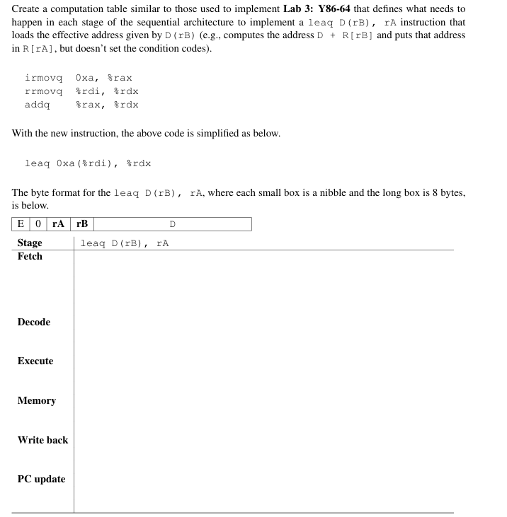 Create a computation table similar to those used to | Chegg.com