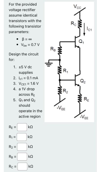 Solved Transistors With The Following Transistor Parameters 1686