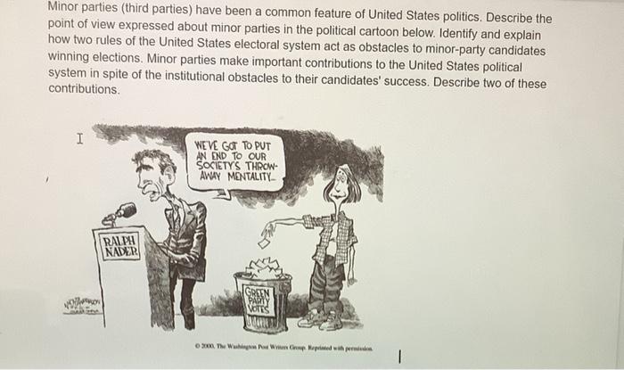 Name The Four Distinct Types Of Minor Political Parties In The United States