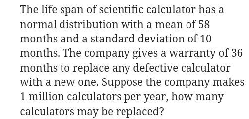 Casio calculator normal discount distribution