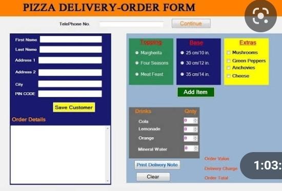 Solved Create an pizza application form using C# Programming | Chegg.com