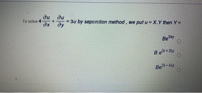 Solved Uxx Uyy Uzz 6uy 0 Is Parabolic O Elliptico Hyperbo Chegg Com