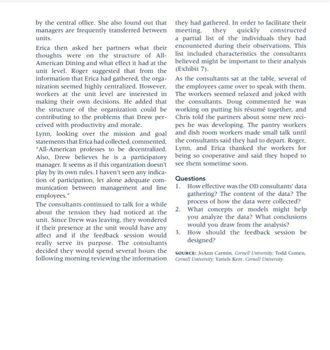 Solved selected cases Peppercorn Dining The partners of