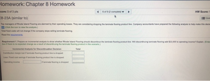 Solved Homework: Chapter 8 Homework core: 0 of 3 pts 6 of 9 | Chegg.com
