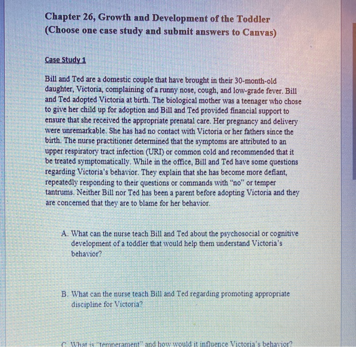 Solved Chapter 26, Growth and Development of the Toddler | Chegg.com
