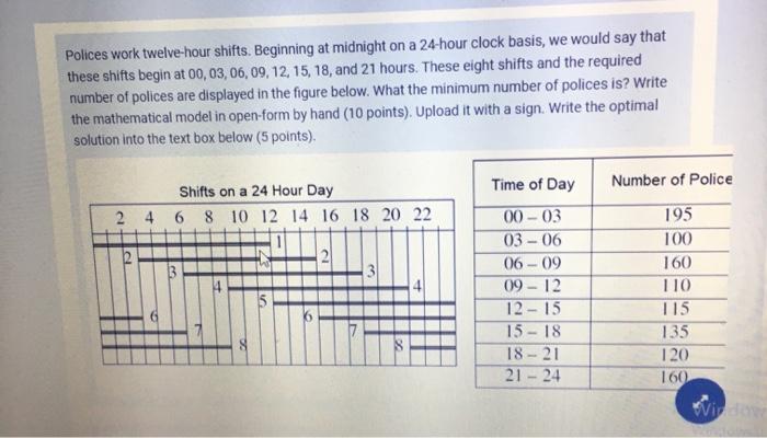 Solved Polices work twelve-hour shifts. Beginning at | Chegg.com