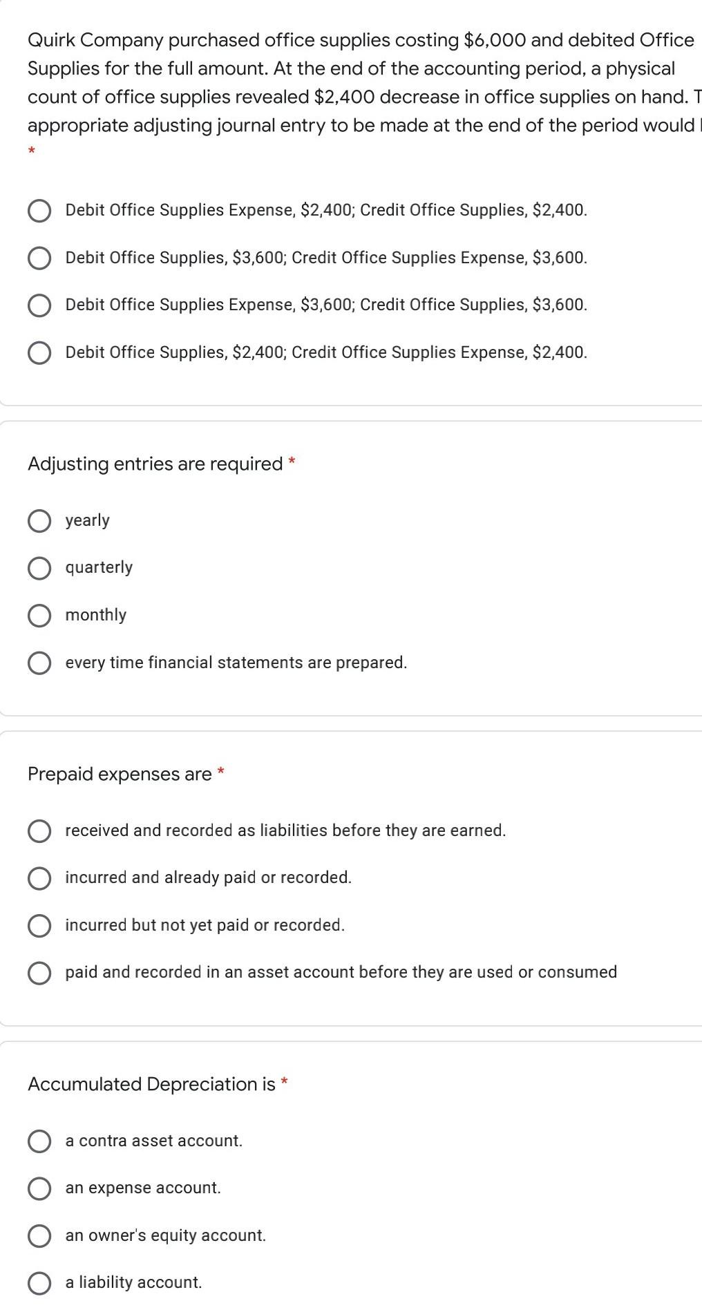 Solved Quirk Company purchased office supplies costing