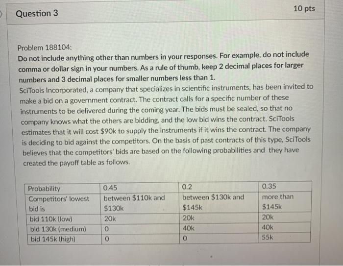 Solved 10 pts Question 3 Problem 188104: Do not include | Chegg.com