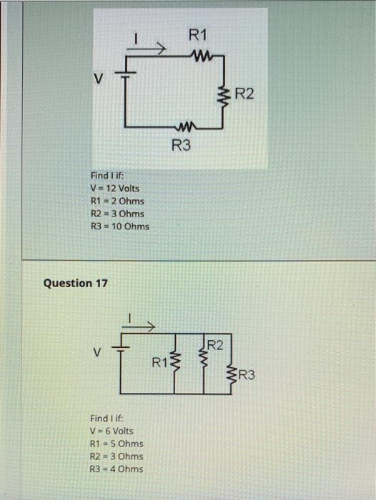 Solved R1 w V 3R2 R3 Find lif V 12 Volts R1 2 Ohms R2