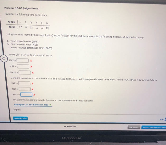 Solved Problem 15-03 (Algorithmic) Consider the following | Chegg.com