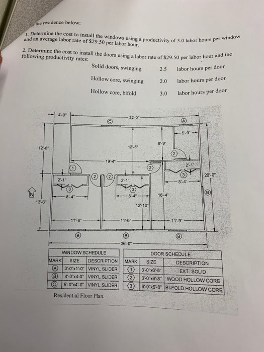 Solved The Residence Below Determine The Cost To Install