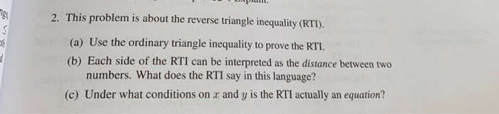 Solved 2. This Problem Is About The Reverse Triangle | Chegg.com