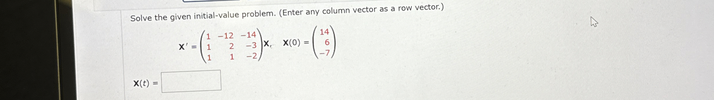 Solved Solve The Given Initial Value Problem Enter Any Chegg