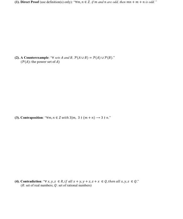 Solved PLEASE ANSWER ALL FOUR PARTS AND SHOW ALL WORK. | Chegg.com