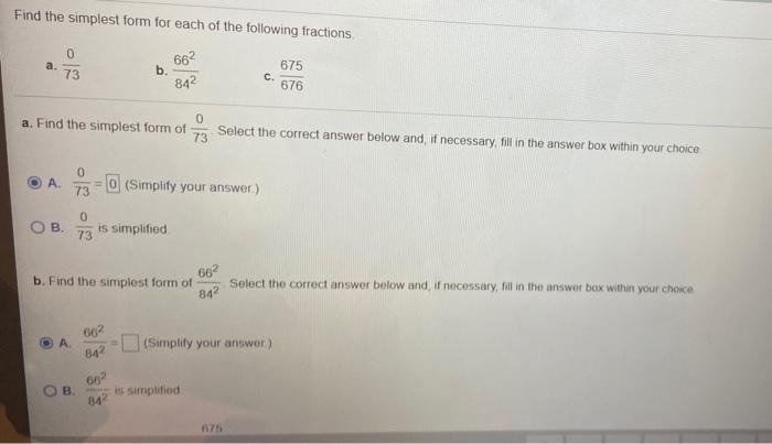 Solved Find The Simplest Form For Each Of The Following Chegg Com