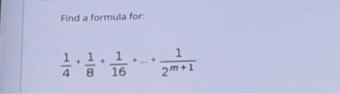 what is the formula for 1 2 4 8 16