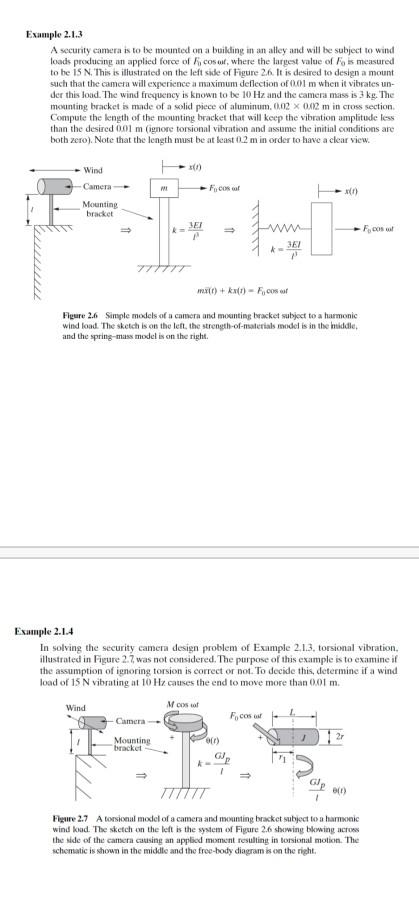 Solved Example 2.1.3 A security camera is to be mounted on a | Chegg.com