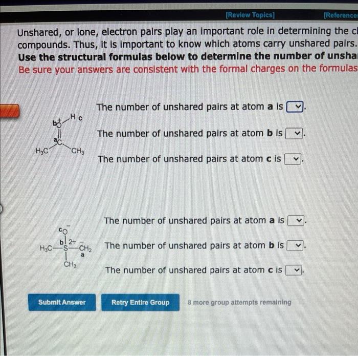 Solved Unshared, or lone, electron pairs play an important | Chegg.com