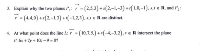 Solved 3. Explain why the two planes | Chegg.com