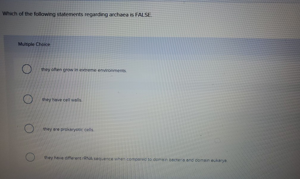 Solved Which of the following statements regarding archaea