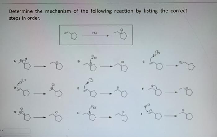 Solved Determine The Mechanism Of The Following Reaction Chegg Com