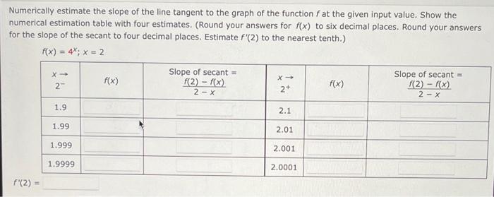 solved-numerically-estimate-the-slope-of-the-line-tangent-to-chegg