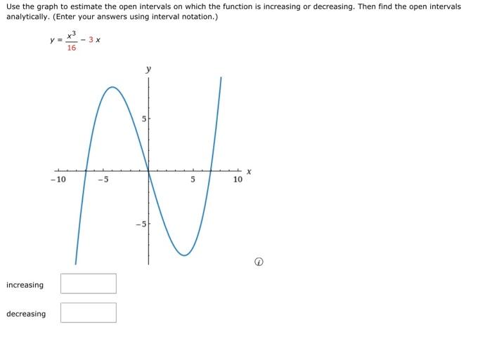 Solved Use the graph to estimate the open intervals on which | Chegg.com