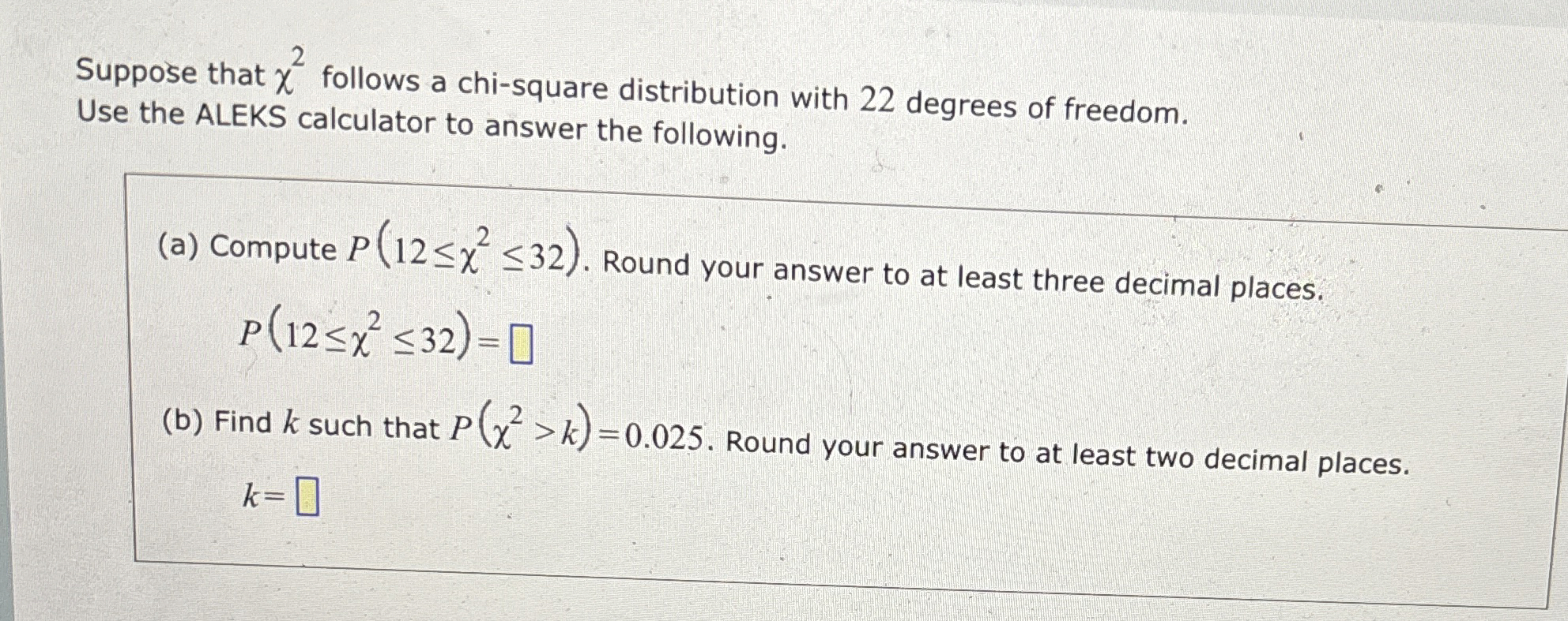 Solved Suppose that χ2 ﻿follows a chisquare distribution