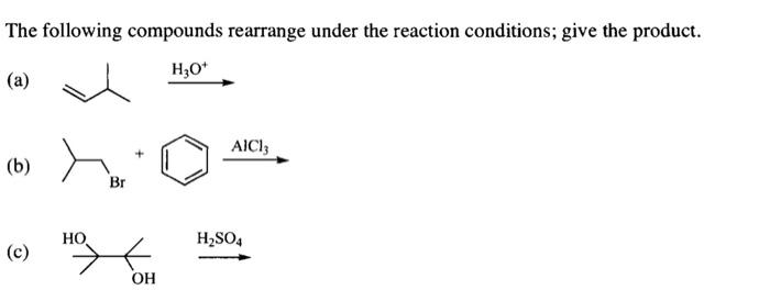 Solved please answer the following question for 3 reactions | Chegg.com