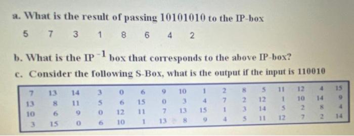 Solved a. What is the result of passing 10101010 to the | Chegg.com