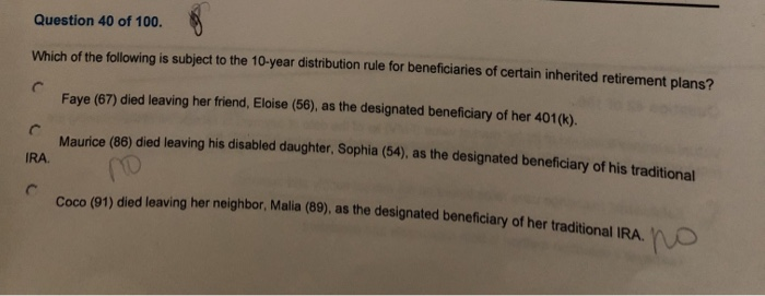 Solved Question 40 Of 100 Which Of The Following Is Subject Chegg