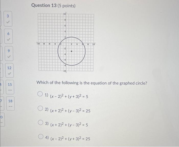 Solved Question 13 (5 points) Which of the following is the | Chegg.com