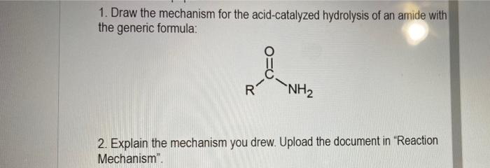 Solved 1. Draw the mechanism for the acid-catalyzed | Chegg.com