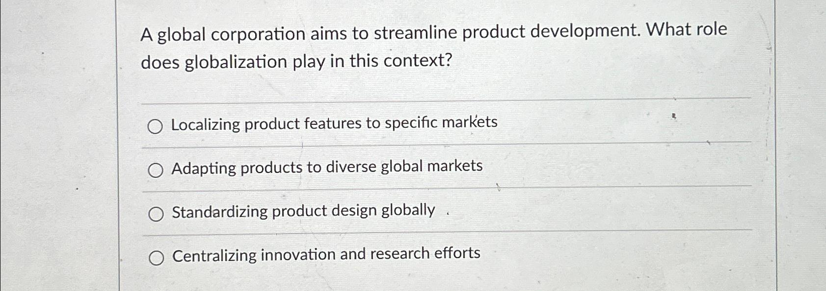 product globalization case study