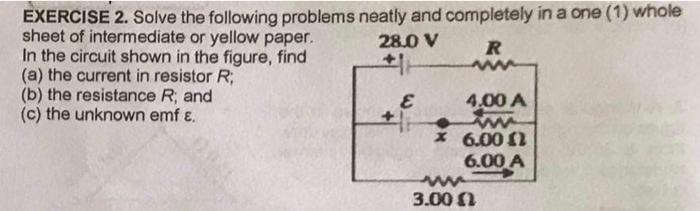 Solved EXERCISE 2. Solve the following problems neatly and | Chegg.com