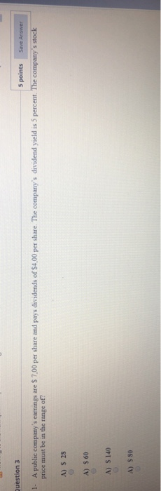 Solved Question 3 5 points Save Answer 1- A public company's | Chegg.com