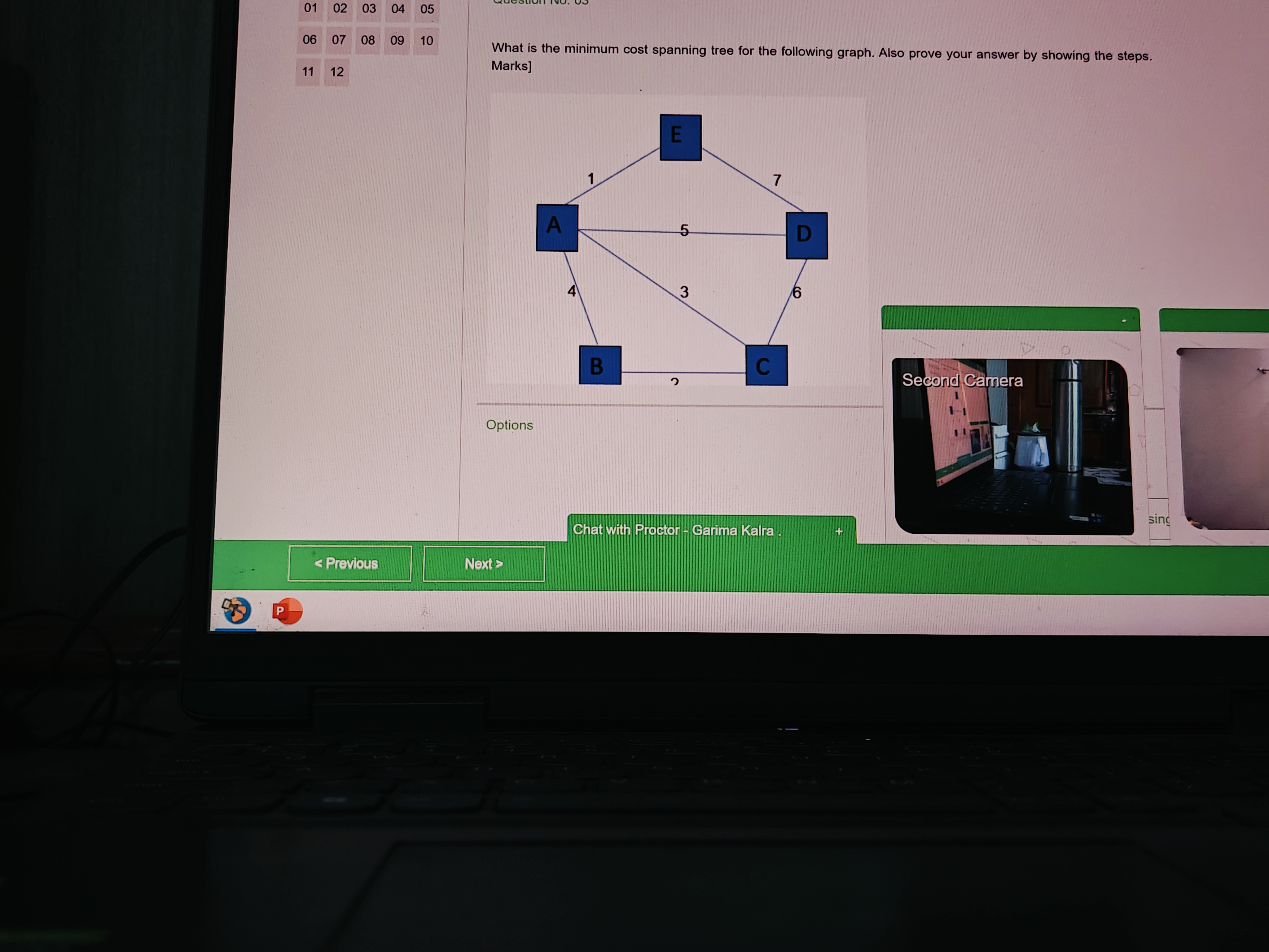 Solved What is the minimum cost spanning tree for the | Chegg.com