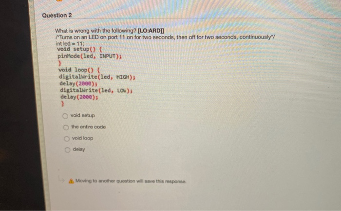 Solved Question 2 What is wrong with the following? | Chegg.com