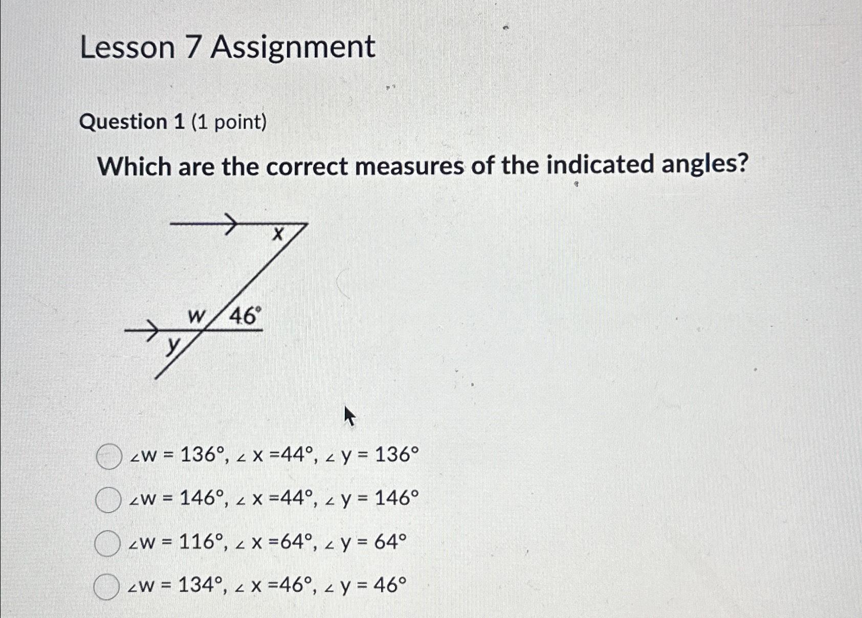 chapter 7 lesson 1 homework practice classify angles