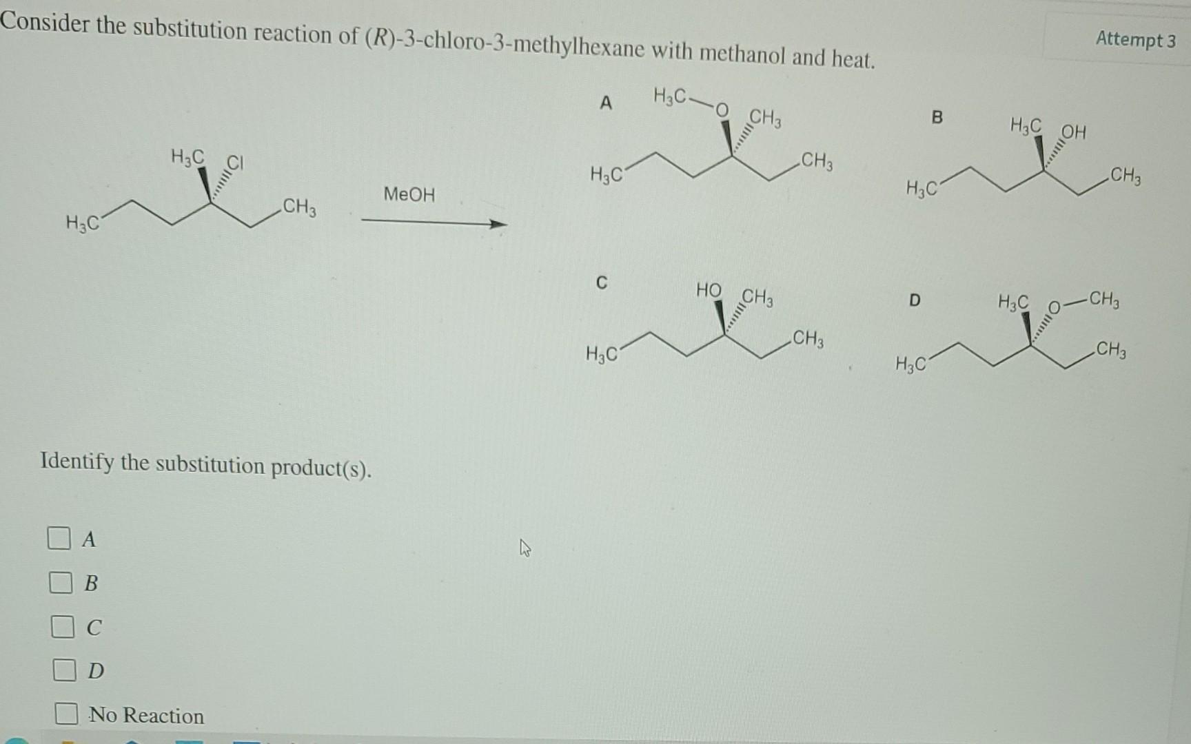 Solved Consider the substitution reaction of | Chegg.com