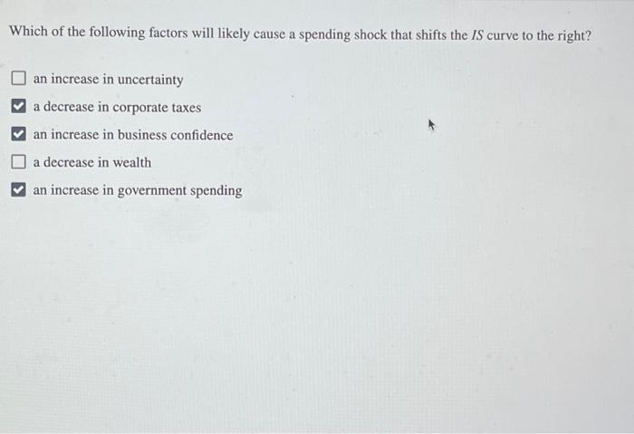 Solved Which of the following factors will likely cause a | Chegg.com