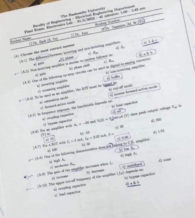 Solved A3 Oain On The Following Of A Anp D 6485