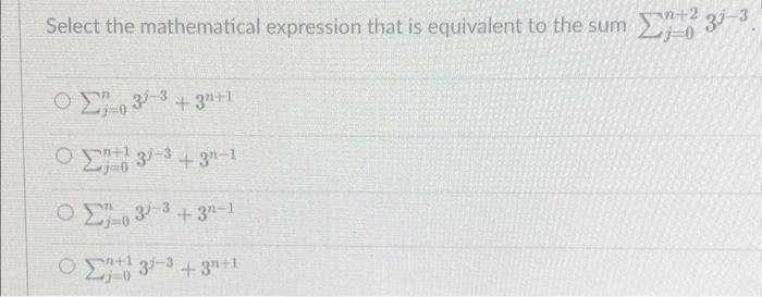 Solved Select the mathematical expression that is equivalent | Chegg.com
