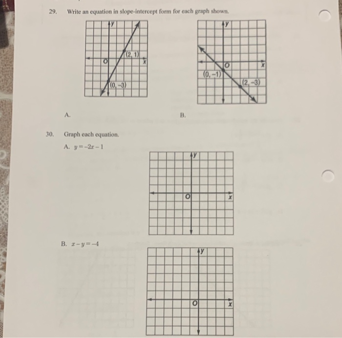 write y 6 2x 5 in slope intercept form