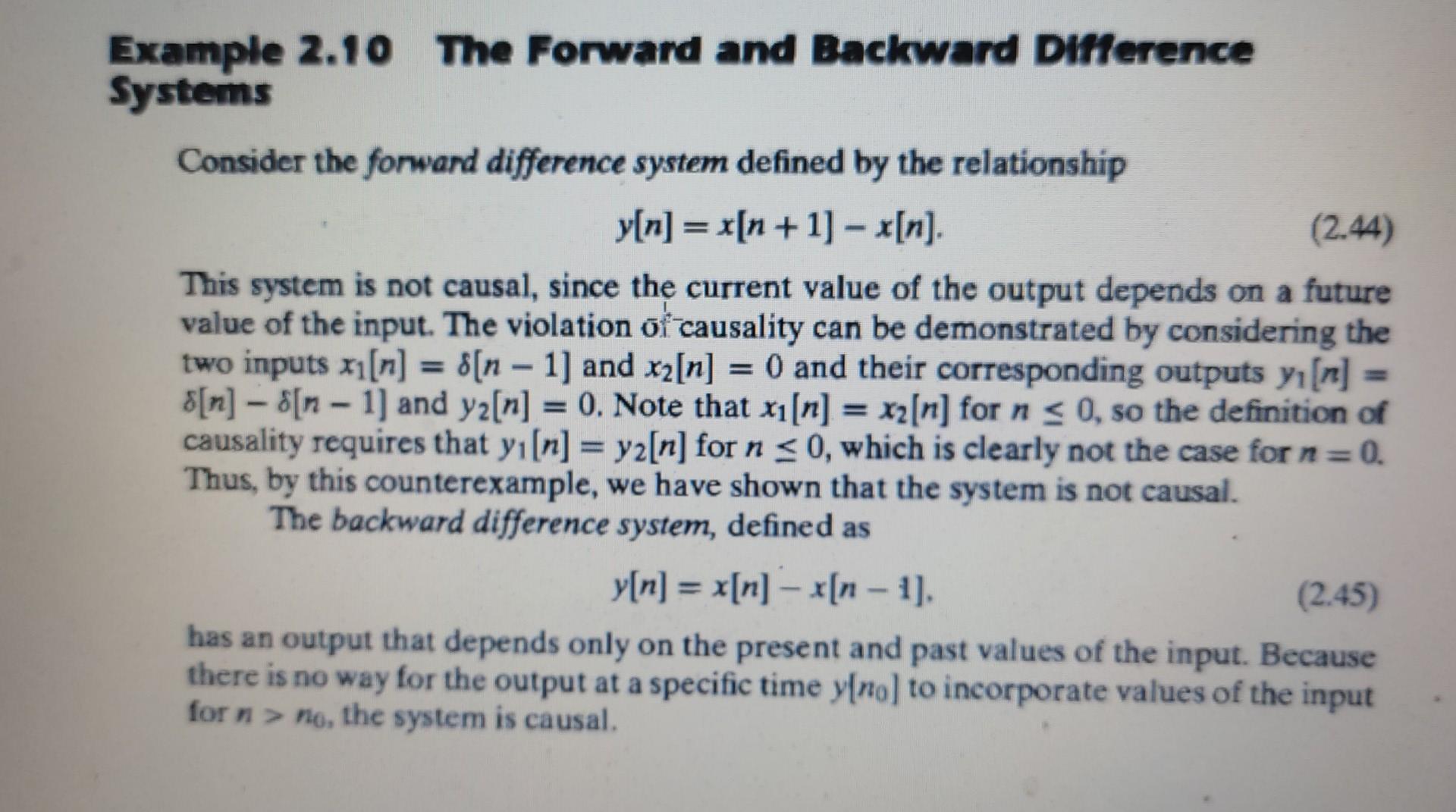 Solved Consider the fonward difference system defined by the | Chegg.com