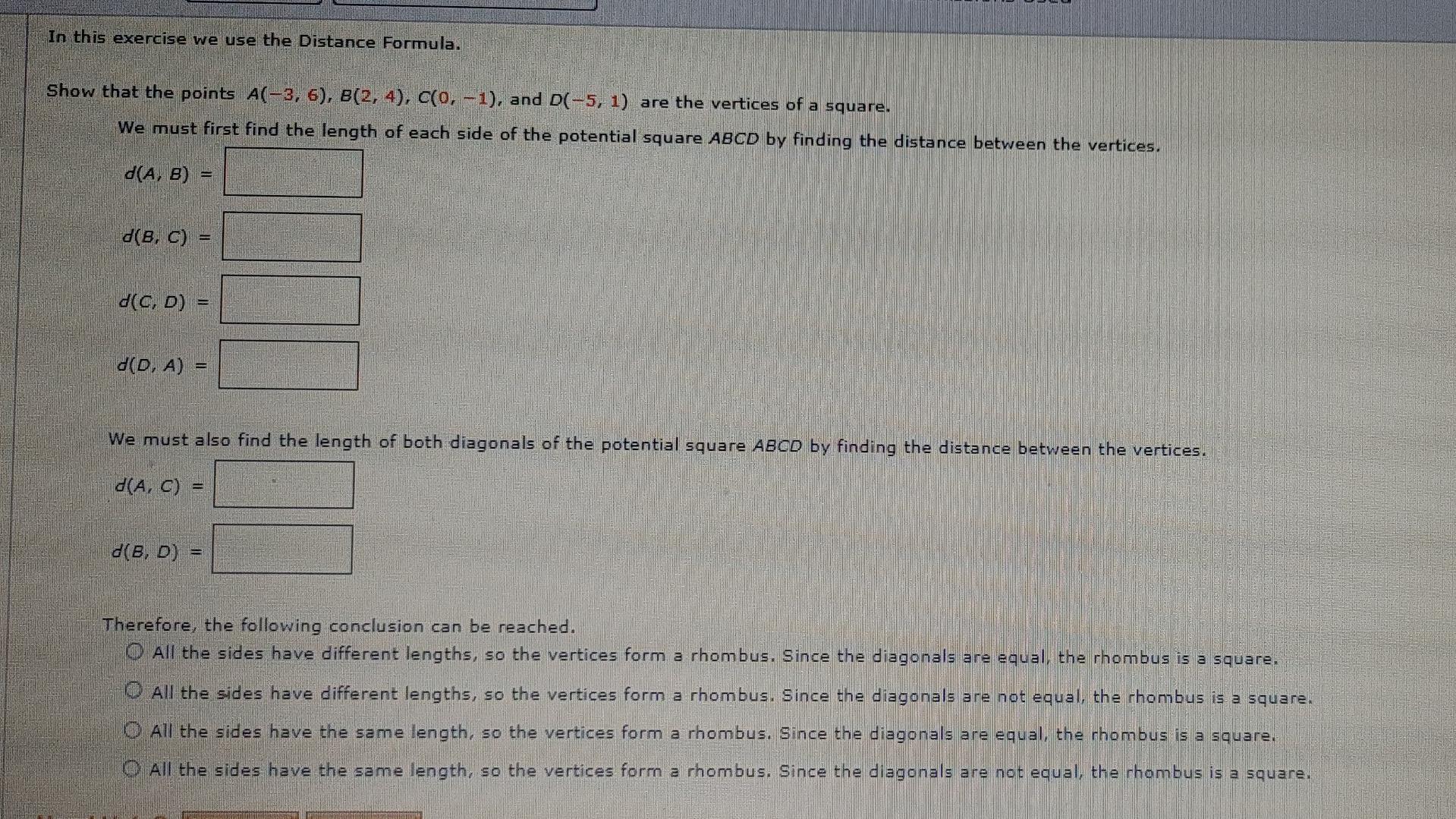 3 6 homework distance formula